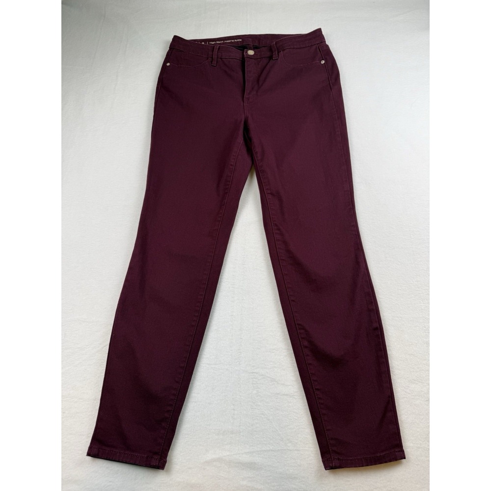 Talbots Flawless High Waist Jegging Ankle Jeans Plum Wine Women's 8 Slim Fit
